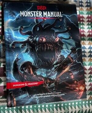 Dungeons & Dragons Monster Manual Hardcover Classic D&D 5th Ed 10th Print VG
